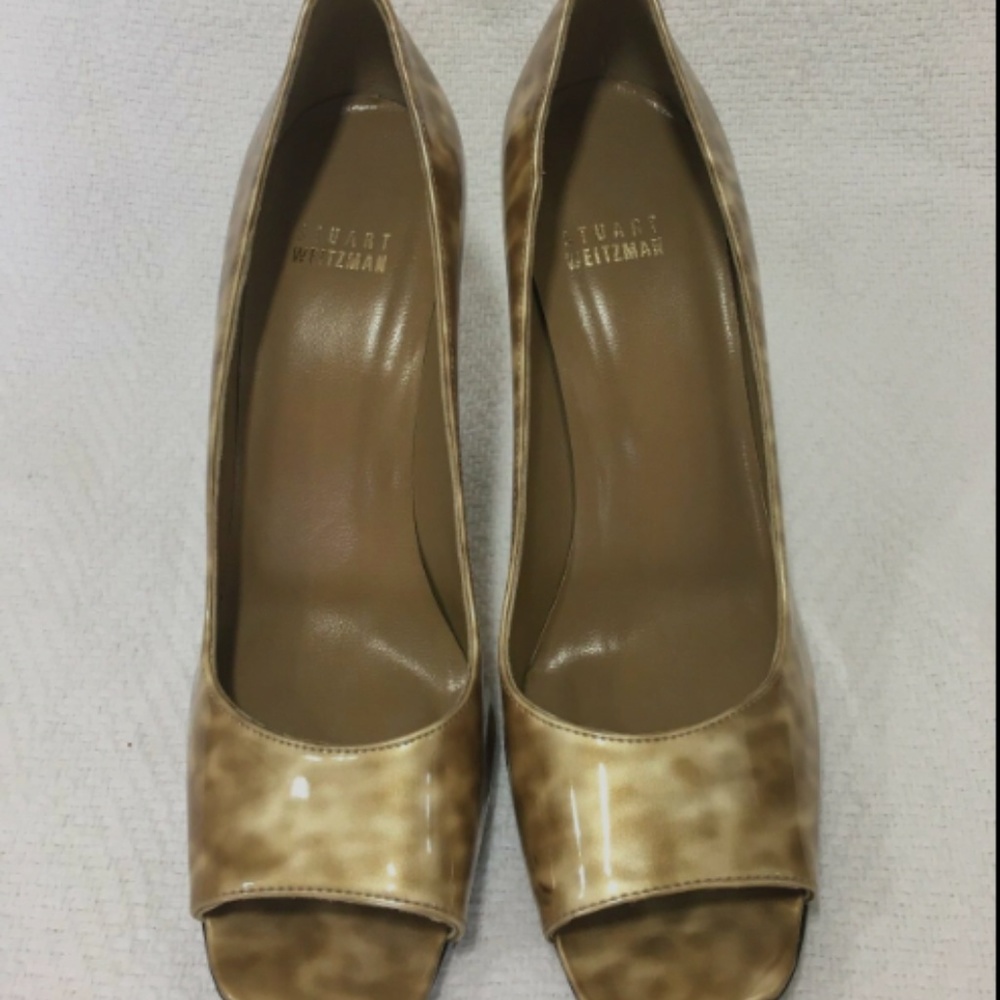 Stuart Weitzman Linda Light Tortoise Pump Size 7.5 - Picture 2 of 8